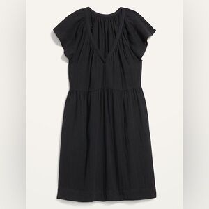 Old Navy Flutter-Sleeve V-Neck Mini Swing Dress